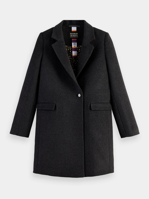 Tailored Single-Breasted Coat