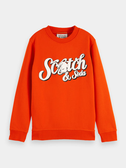 Organic cotton crewneck artwork sweatshirt - Scotch & Soda AU