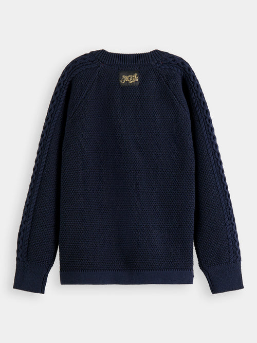 Sweater with ladder stitched sleeves - Scotch & Soda AU