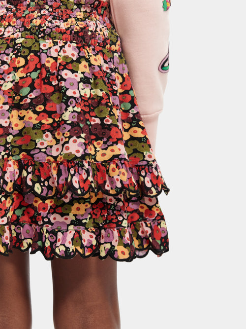 Printed smock detailed mini skirt - Scotch & Soda AU