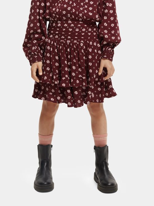Printed layered mini skirt - Scotch & Soda AU