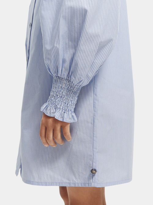 Yarn-dyed pinstripe midi-length shirt dress - Scotch & Soda AU